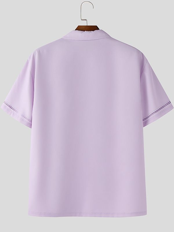 Men's Fun Floral Print Short Sleeve Shirt SKUL48634