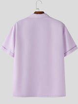 Men's Fun Floral Print Short Sleeve Shirt SKUL48634