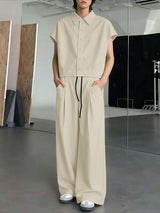 Men's Solid Color Casual Two Piece Outfit SKUL46013