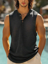 Mens Solid Color Sheer Mesh Casual Tank SKUL21145