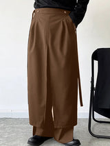 Mens Faux Two-Piece Design Loose-Fit Pant SKUK98824