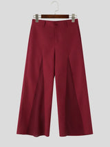 Men's Sheer Mesh Patchwork Slit Wide Leg Pant SKUL57159