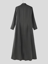 Men's Solid Color Long Hem Casual Long Sleeve Blazer SKUL31841