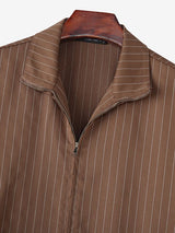 Men's Striped Zip Long Sleeve Jacket SKUL34144