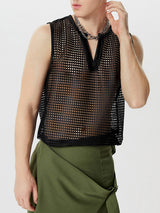 Mens Mesh See Through Sleeveless Vest SKUK51021