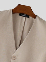 Men's Solid Color Casual Two Pieces Outfit SKUL24989