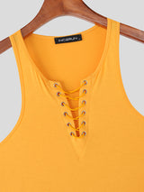 Men's Solid Color Slim Fit Casual Tank SKUL22111