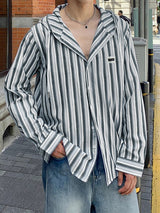 Mens Casual Striped Long Sleeve Shirt SKUK79443