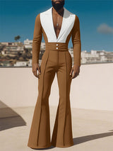 Men's Colorblock Casual Two Pieces Outfit SKUL23885