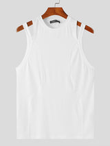 Mens Hollow Out Design Slim Fit Knit Tank SKUK65697