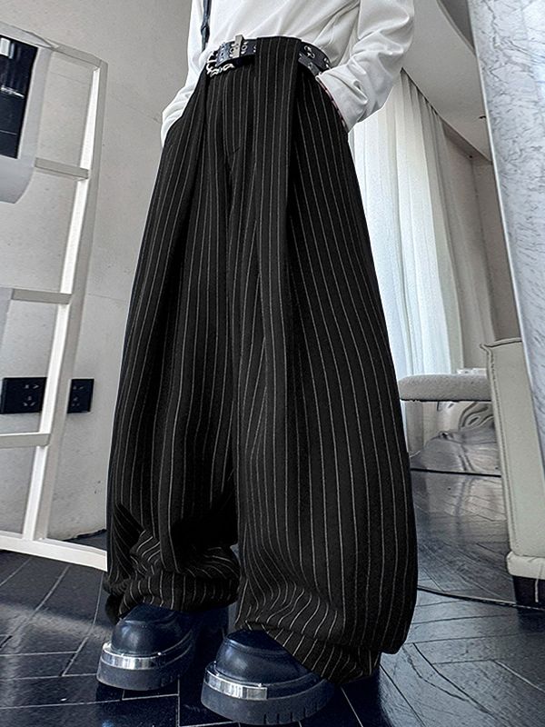 Men's Stripe High Waist Casual Pant SKUL41731