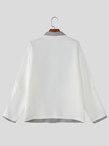 Men's Fake Two Piece Color Block Long Sleeve Jacket SKUL36468