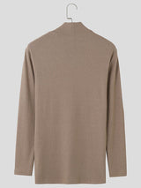 Mens Minimalist Turtleneck Long-Sleeve Pullover Sweater SKUK72737