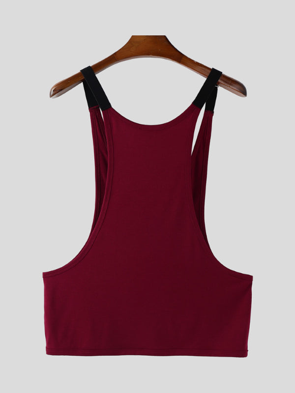 Mens Solid Color Loose Casual Tank SKUL20200