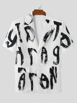 Mens Letter Print Short Sleeve Blazer SKUL06342