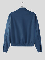 Men's Solid Color Casual Long Sleeve Jacket SKUL27331