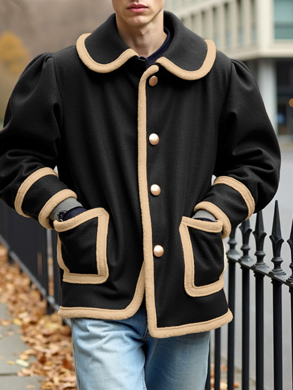 Men's Bold Contrast Edge Long Sleeve Jacket SKUL28510