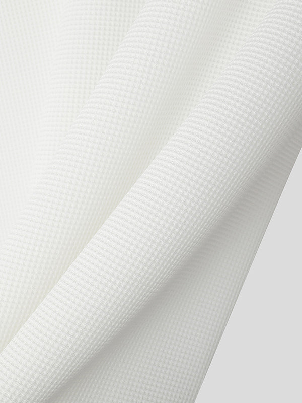 Mens Solid Color Mesh Patchwork Long Sleeve T-Shirt SKUK98893