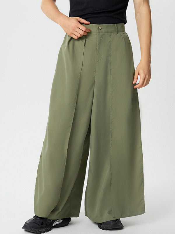 Mens Solid Loose Wide Leg Pants SKUK54947