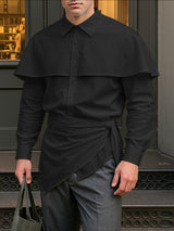 Men's Faux Two Piece Long Sleeve Shirt SKUL42654