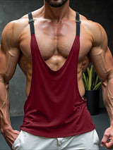 Mens Solid Color Loose Casual Tank SKUL20200