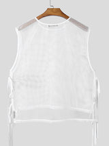 Mens Sheer Mesh Cut-Out Tank SKUL02390