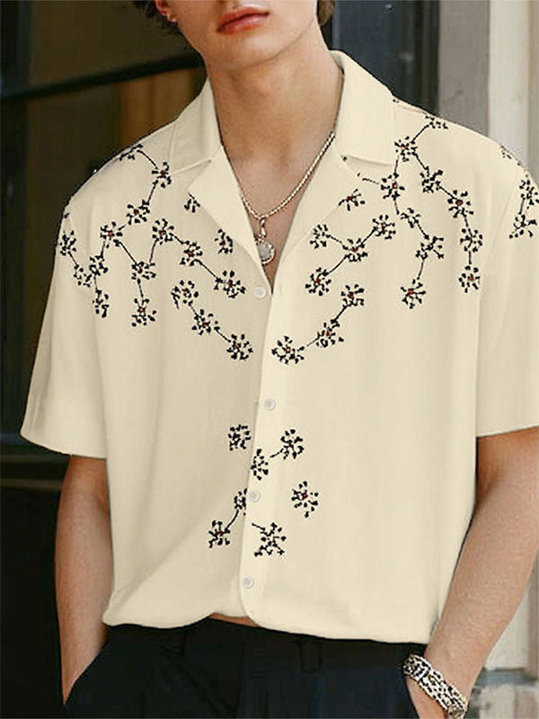 Mens Floral Print Short Sleeve Shirt SKUL09520
