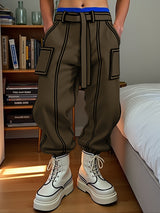 Mens Striped Colorblock Casual Pant SKUL20521