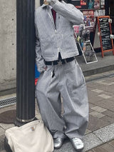 Men's Striped Casual Two Pieces Outfit SKUL40302