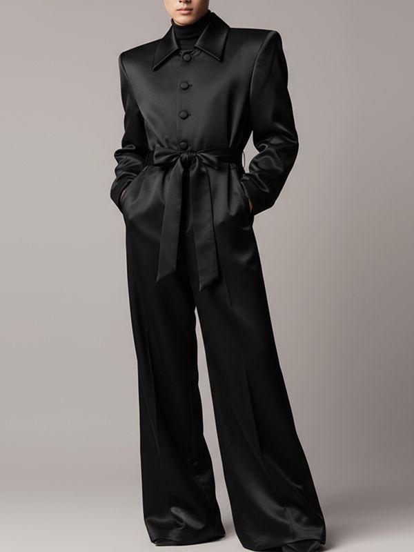 Men's Solid Color Casual Jumpsuit SKUL42437