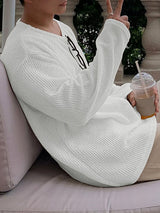 Mens Solid Textured Long Sleeve T-Shirt SKUL02425