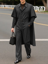 Men's Cape Patchwork Striped Two Pieces Outfit SKUL31937