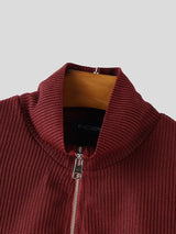 Men's Textured Zip Long Sleeve Sweater SKUL36511