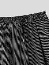 Mens Striped Wide-Leg Casual Pant SKUL10558