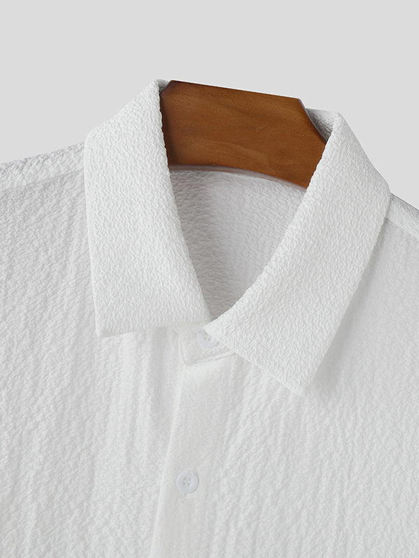 Mens Multi-Pocket Textured Half Sleeve Shirt SKUL07797