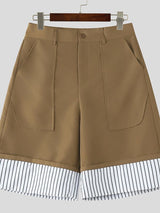 Men's Striped Contrast Casual Short SKUL48726