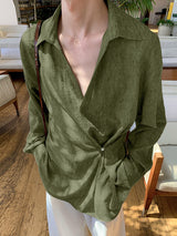 Men's Deconstructed Loose Irregular Long Sleeve Shirt SKUL37748