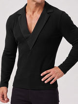 Men's Solid Color Knit Long Sleeve Sweater SKUL31942