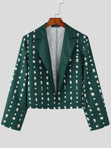 Mens Casual Print Long Sleeve Blazer SKUK79649