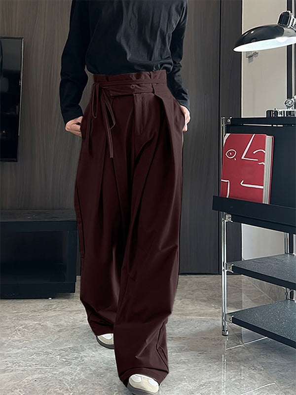 Men's Solid Tie Strap Casual Pant SKUL29609