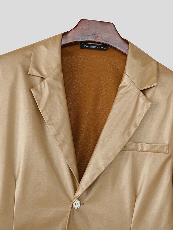 Men's Shiny Long Sleeve Blazer SKUL37519