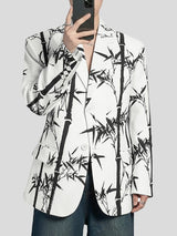 Men's Bamboo Print Long Sleeve Blazer SKUL37521