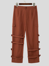 Mens Deconstructed Solid Color Casual Pant SKUK63618