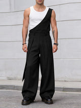 Men's Solid Color One Shoulder Jumpsuit SKUL57662