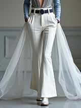 Men's Sheer Mesh Hem Casual Pant SKUL36407