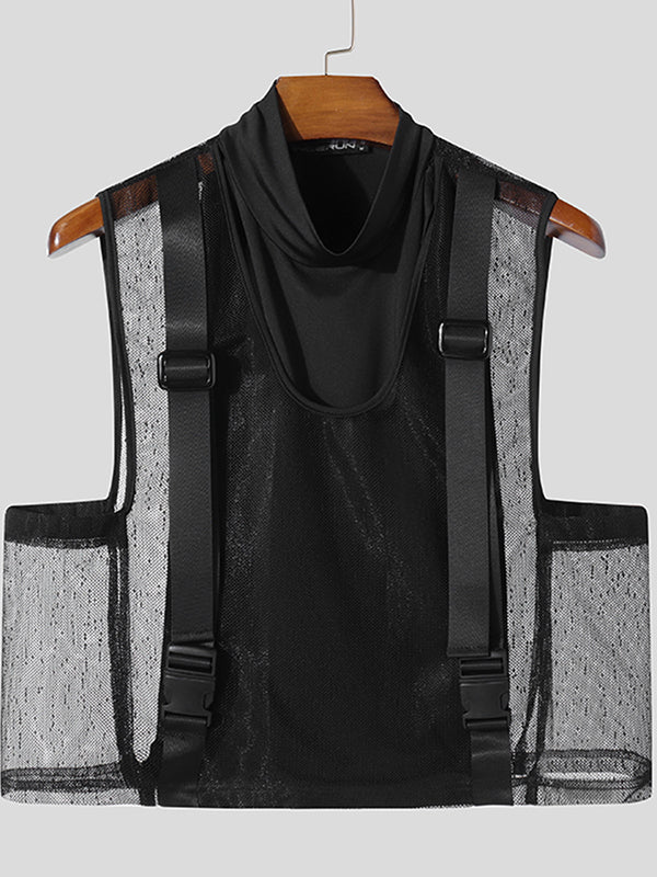 Mens Sheer Deep V-Neck Tank SKUK93195