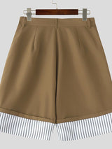 Men's Striped Contrast Casual Short SKUL48726