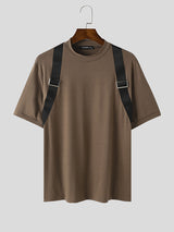 Mens Suspender Detail Short Sleeve T-Shirt SKUK71325