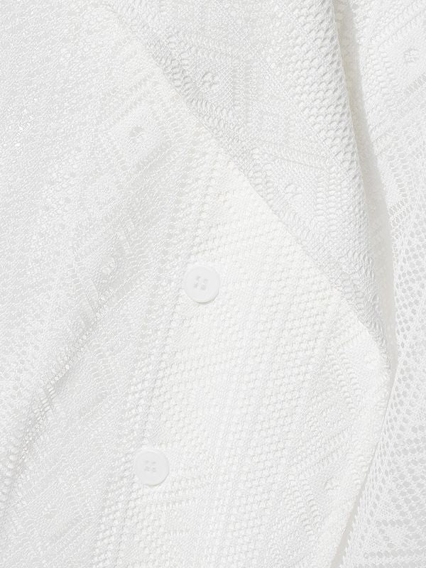 Men's Deconstructed Solid Color Textured Long Sleeve Shirt SKUL36653