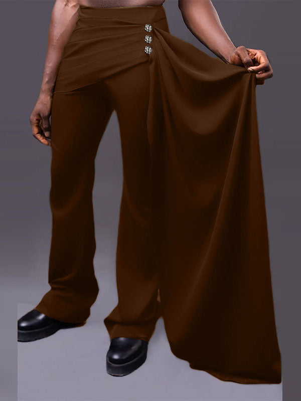 Mens Two-Piece Design Ribbon Long Pant SKUK90756